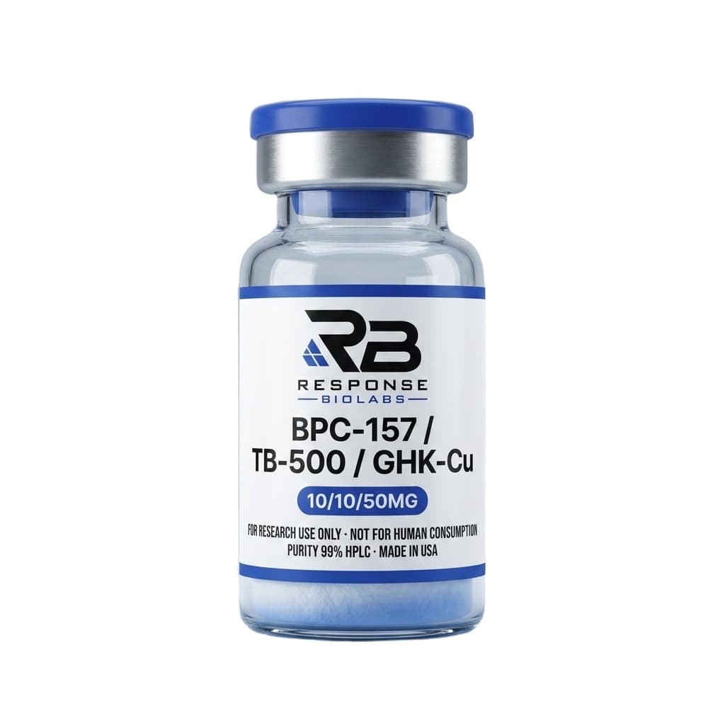 BPC-157 / TB-500 / GHK-Cu research vial