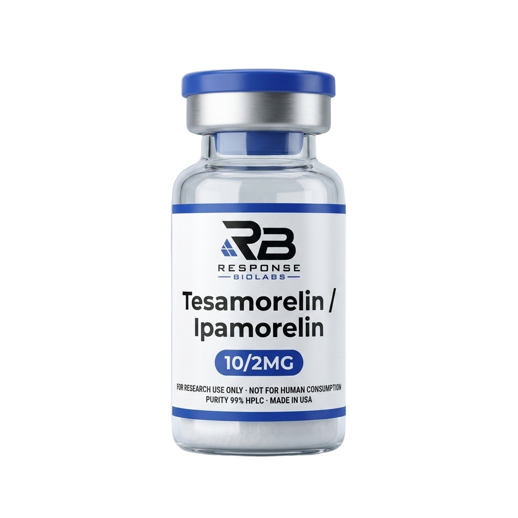 Tesamorelin / Ipamorelin Blend 10/2mg research peptide vial